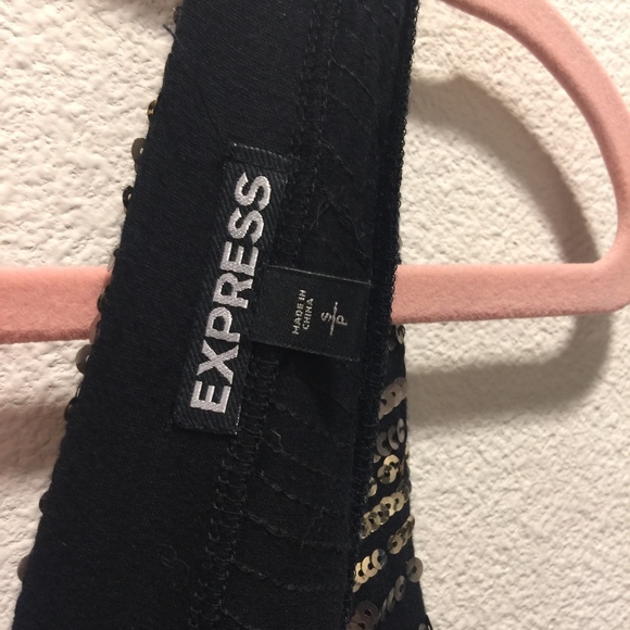 Black/Gold Sequin Party Dress - Picture 4 of 4